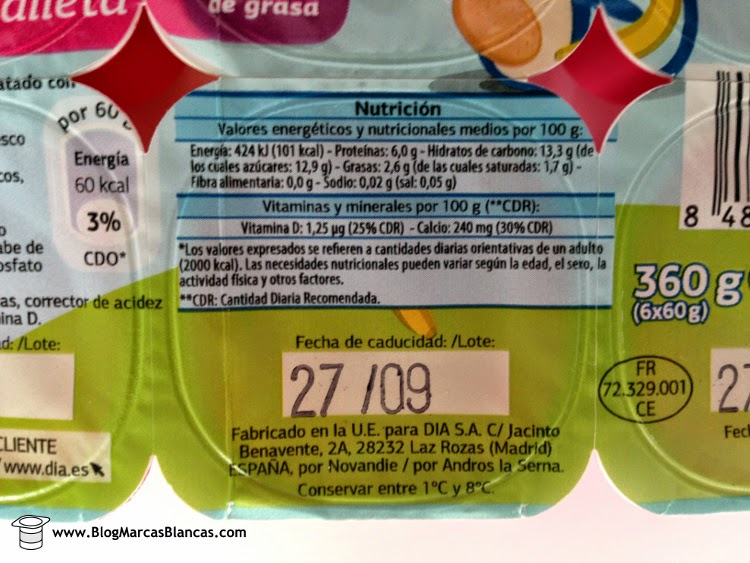 Información nutricional sobre los Petit suisse mix (fresa, fresa-plátano, fresa-galleta) DIA.