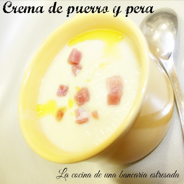 Crema de puerro y pera receta paso a paso y con fotografías