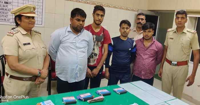 faridabad-police-arrested-4-gambler