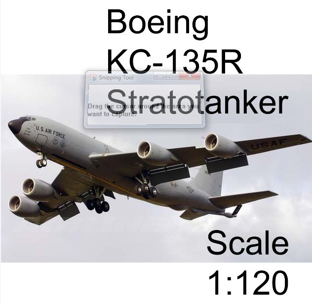 Boeing KC-135R Stratotanker 1:120 scale papermodel