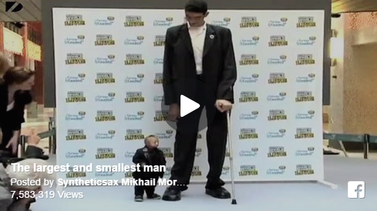 The largest and smallest man - short video clip