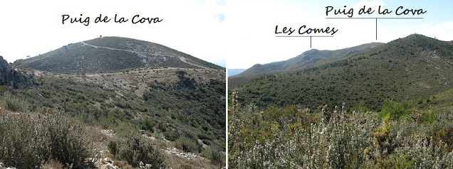 LA BISBAL DEL PENEDÈS - PUIG FRANCÀS - COVA GRAN - PUIG DE LA COVA - MAS BARTOMEU, Puig de la Cova i Les Comes al Montmell
