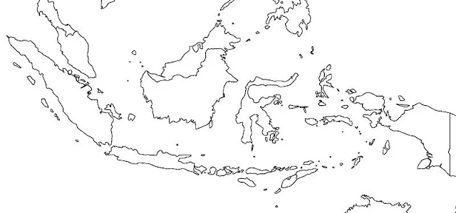 Gambar Sketsa Peta Indonesia Simple Mudah