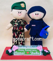 Boneka couple TNI AD 