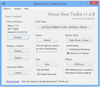 Tutorial Flashing : Cara Mudah Root Nexus 4 menggunakan Nexus Root Toolkit
