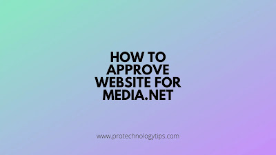 How to approve website for media.net