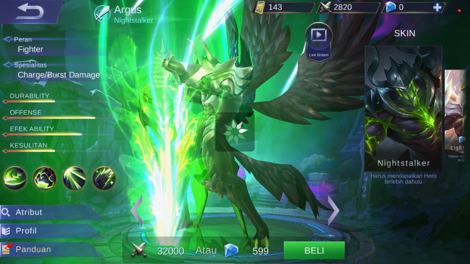 Cara Build Item Dan Skill Terbaik Argus Mobile Legends GG Dota