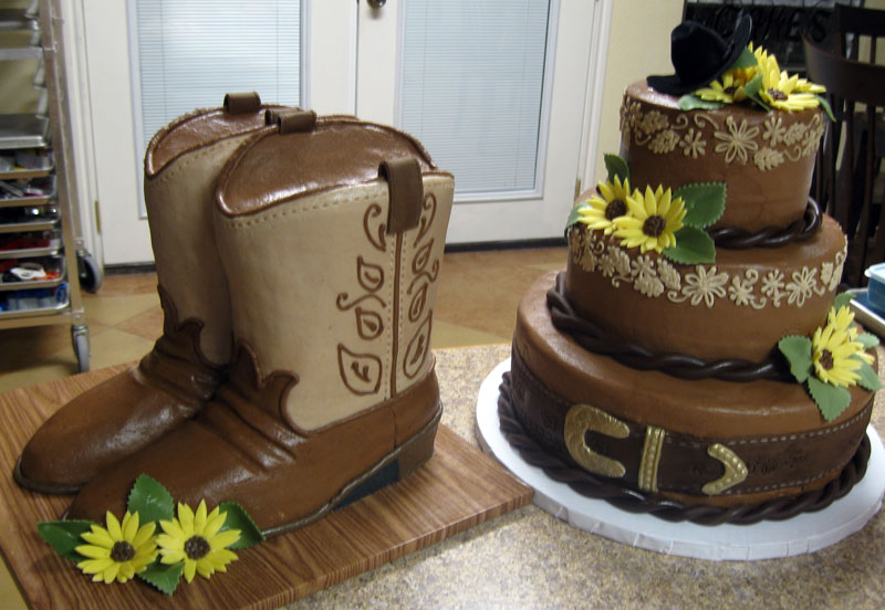 Western wedding shower cakes