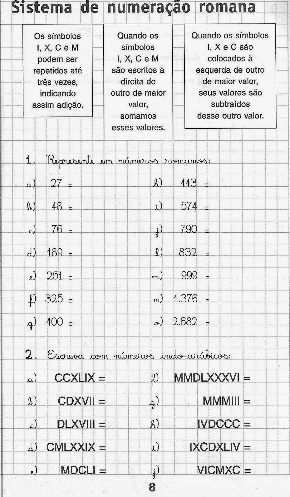 Atividades de matemática para imprimir 5 ano