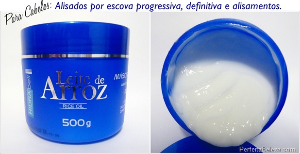 máscara hidratante de leite de arroz