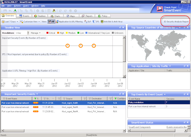 Enable Hidden 3D Report Tool on R75.40 SmartEvent Tool