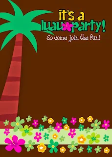 Para hacer invitaciones, tarjetas, marcos de fotos o etiquetas, para imprimir gratis para Fiesta Hawaiana de Niñas.