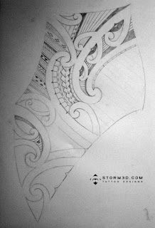 samoan mauri shoulder back tattoo flash