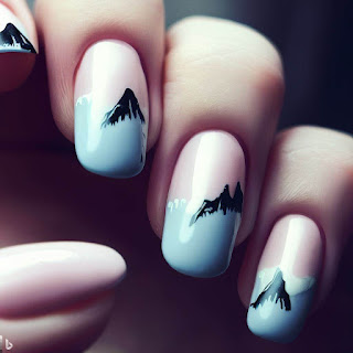 mountain peak nail art designs
