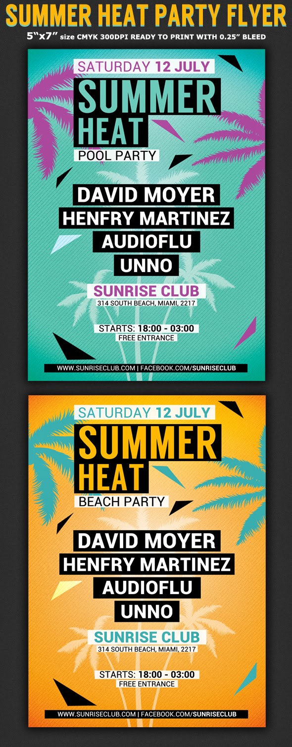  Minimal Summer Party Flyer Template