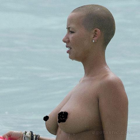 amber rose kanye beach. 2010 wallpaper AMBER ROSE