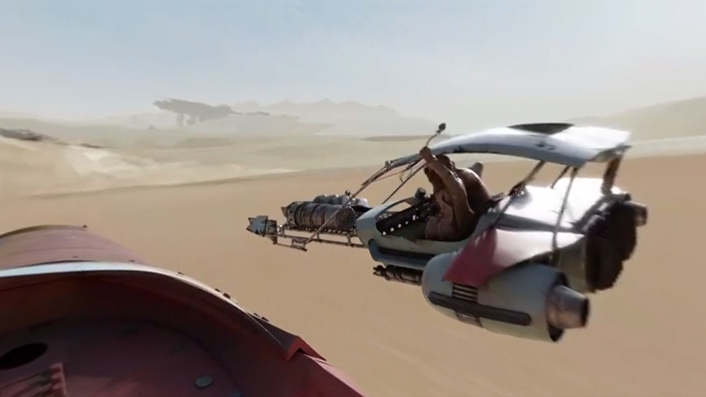 Corra pelo deserto de Jakku de Star Wars em experiência 360º