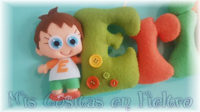 nombre, guirnalda, rótulo, bebé, fieltro, niños, regalo, nacimiento, nome, letras, puerta, habitación, niño, niña decoración, Erik, niño, mapache