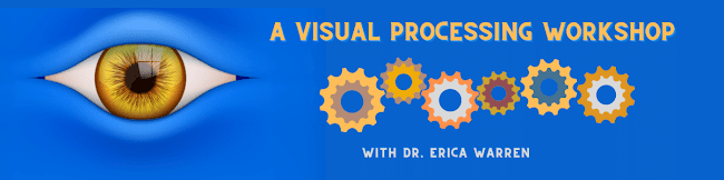 Picture of eye and brain cogs illustrating visual processing