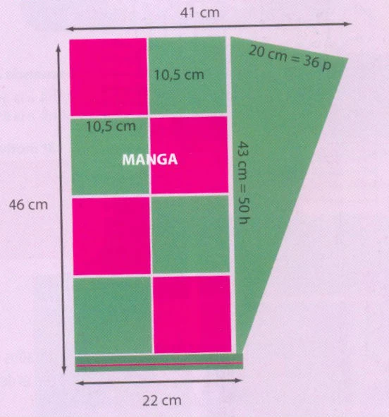 molde manga y distribución de motivos