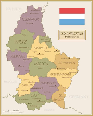 Mapa de Luxemburgo.