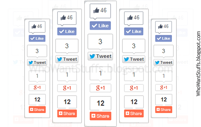 Floating Social Media Buttons Like Share Tweets Widget for Blogger