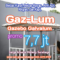 Gaz-Lum   Gazebo Galvalum   Bebas Karat - Bebas Rayap - Anti Api - Ringan - Rapi  info pemesanan : call/contact :   phone/whatssapp  0821 4279 0789  #galvalum  #gazebo  #gazebogalvalum  #gaz-lum  https://gazebobajaringangalvalum.blogspot.com/