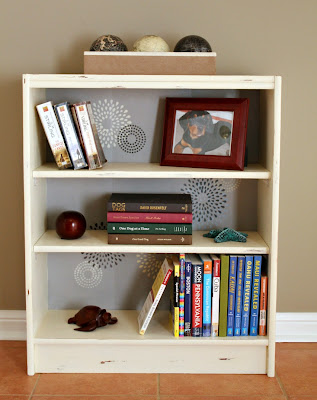 chalk paint bookcase - Turtles and Tails blog