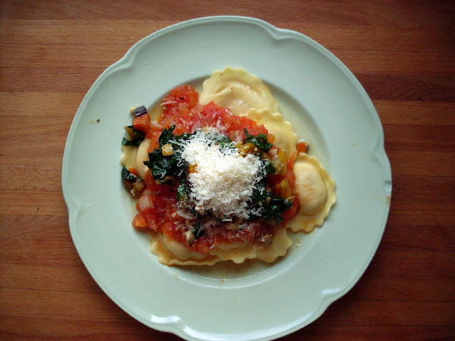 ravioli con verduras