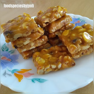 Peanuts chikki recipe, Peanuts jaggery bar, Homemade chikki