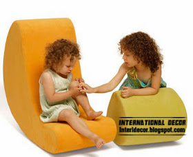 yellow couch rocking chair for kids bedroom furniture