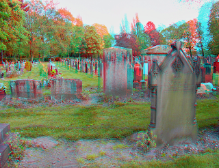 3d stereo image cemetery