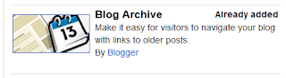 Menambahkan gadget blog archive di blog