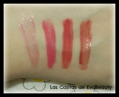 Swatches Pack de labiales gloss satinados Nobea Heartbeat