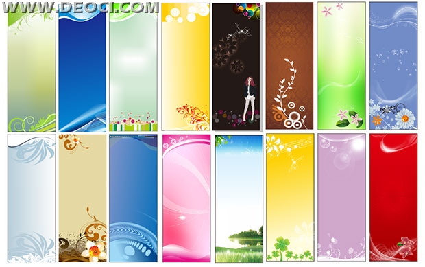 12 X Banners Background CDR File Free Download Design Corel