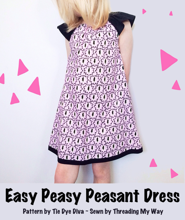 Easy Peasy Peasant Dress - Pattern Review ~ Pattern by Tie Dye Diva ÷ Sewn by Threading My Way