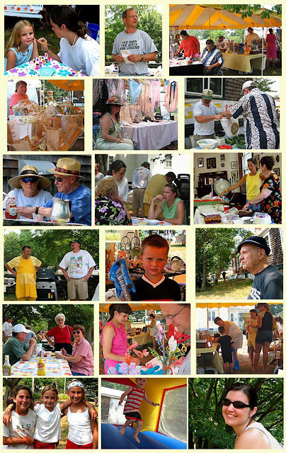 Lawn party collage