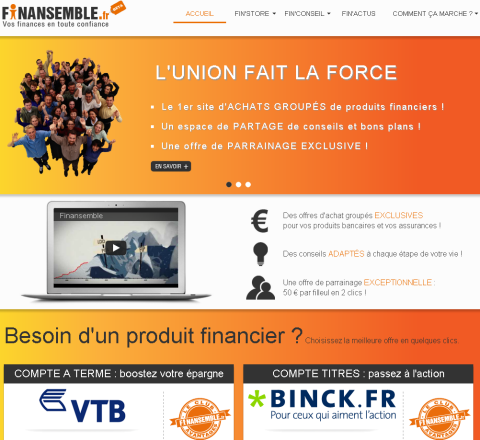 Page d'accueil Finansemble