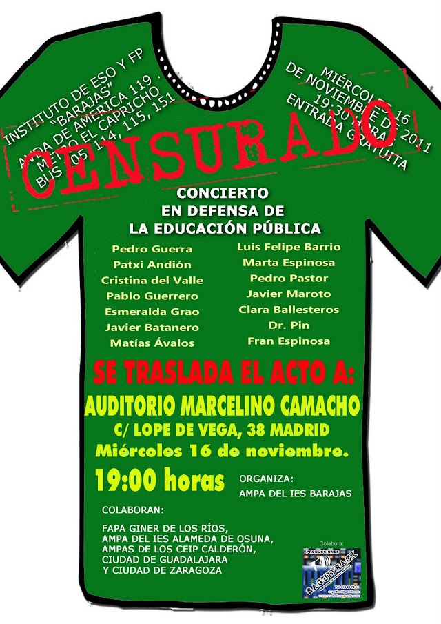 CONCIERTO EN DEFENSA DE LA EDUCACIÓN PÚBLICA