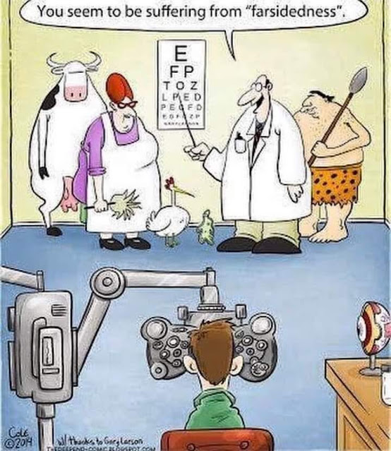 Far Side Comics goes to the Eye Doctor