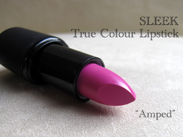 sleek true colour lipstick in amped