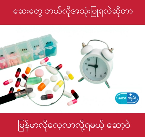  နေမကောင်းဖြစ်ရင် ဘယ်ဆေးကို ဘယ်လိုသောက်ရလဲဆိုတာ မြန်မာလိုဖတ်ရှုလို့ရမယ့်ဆော့ဝဲ