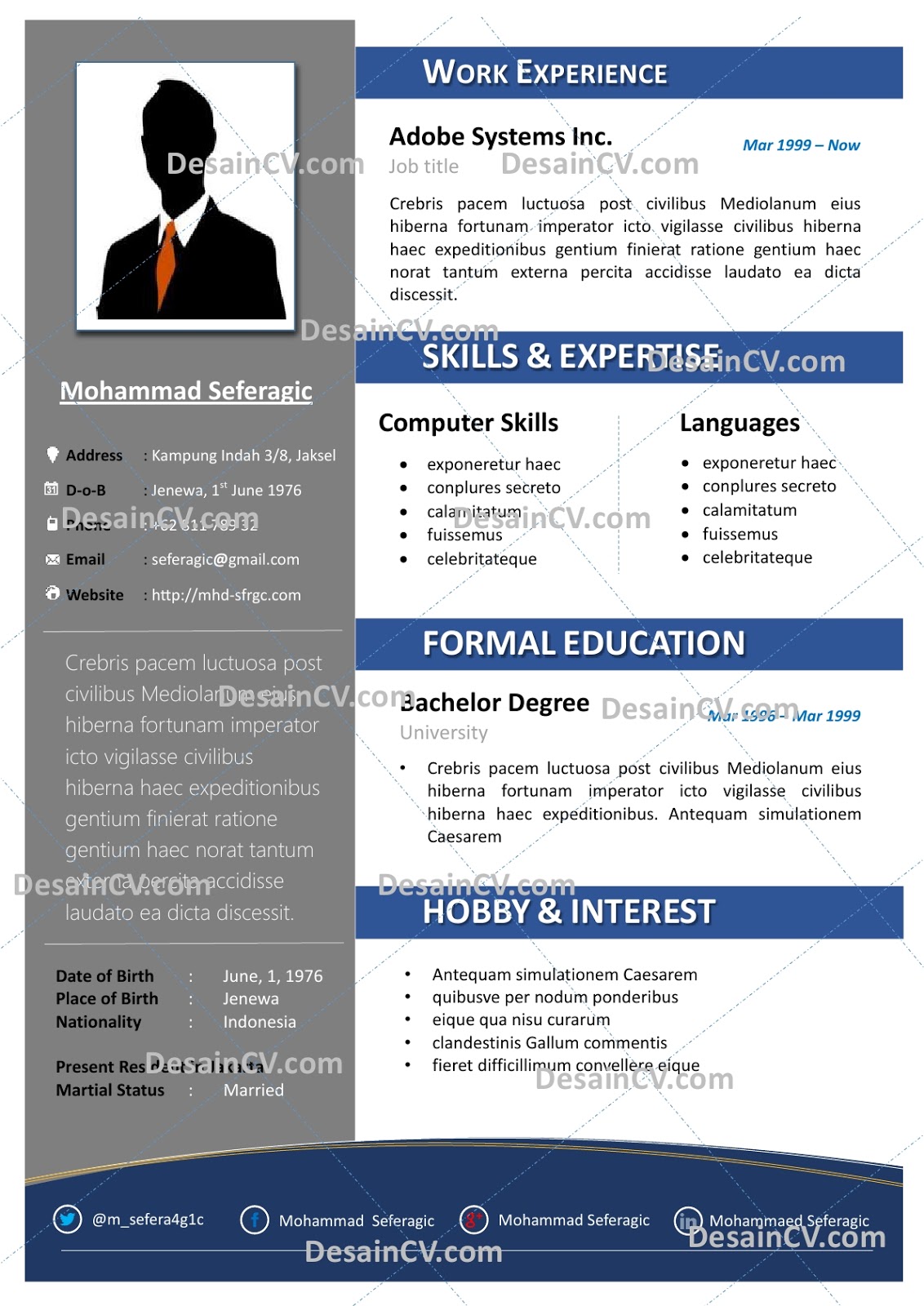 Desain Cv Kreatif  Review Ebooks