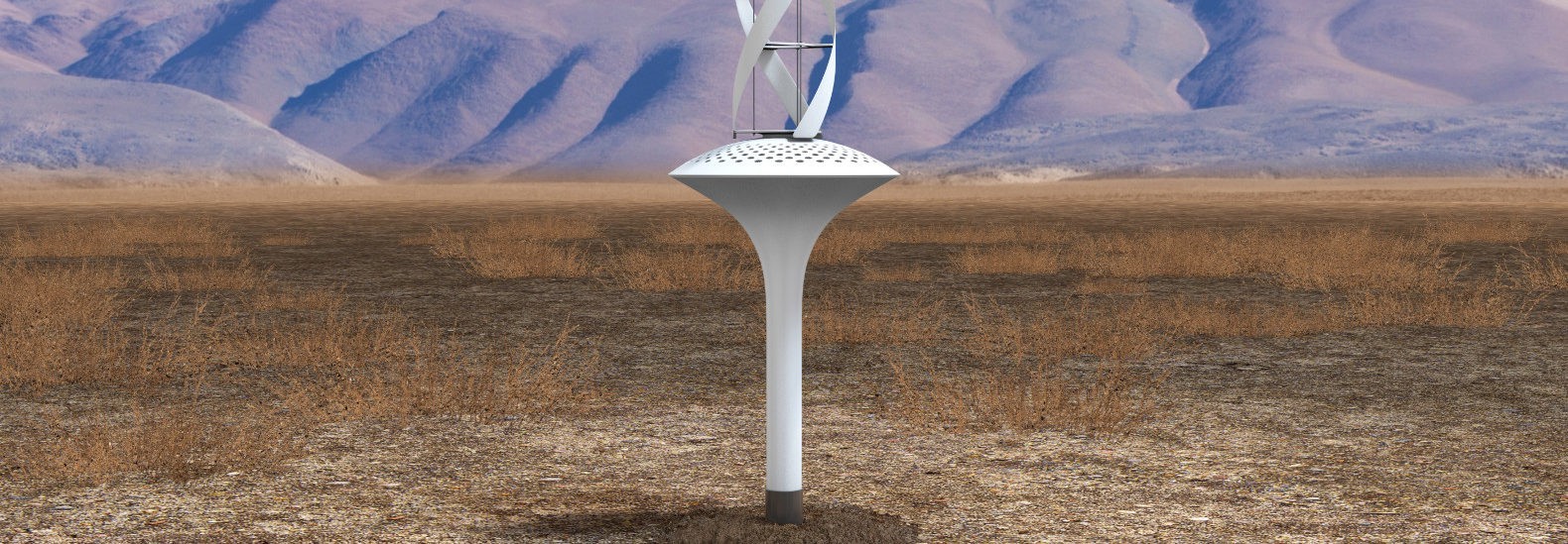 This wind powered water condenser can pull 11 gallons of clean water out of air each day for drinking