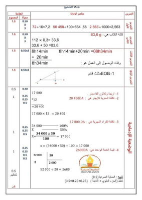 امتحانات تجريبية  في  اللغة العربية  و الرياضيات لتلاميذ السنة الخامسة 2021