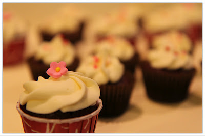 red velvet with flower