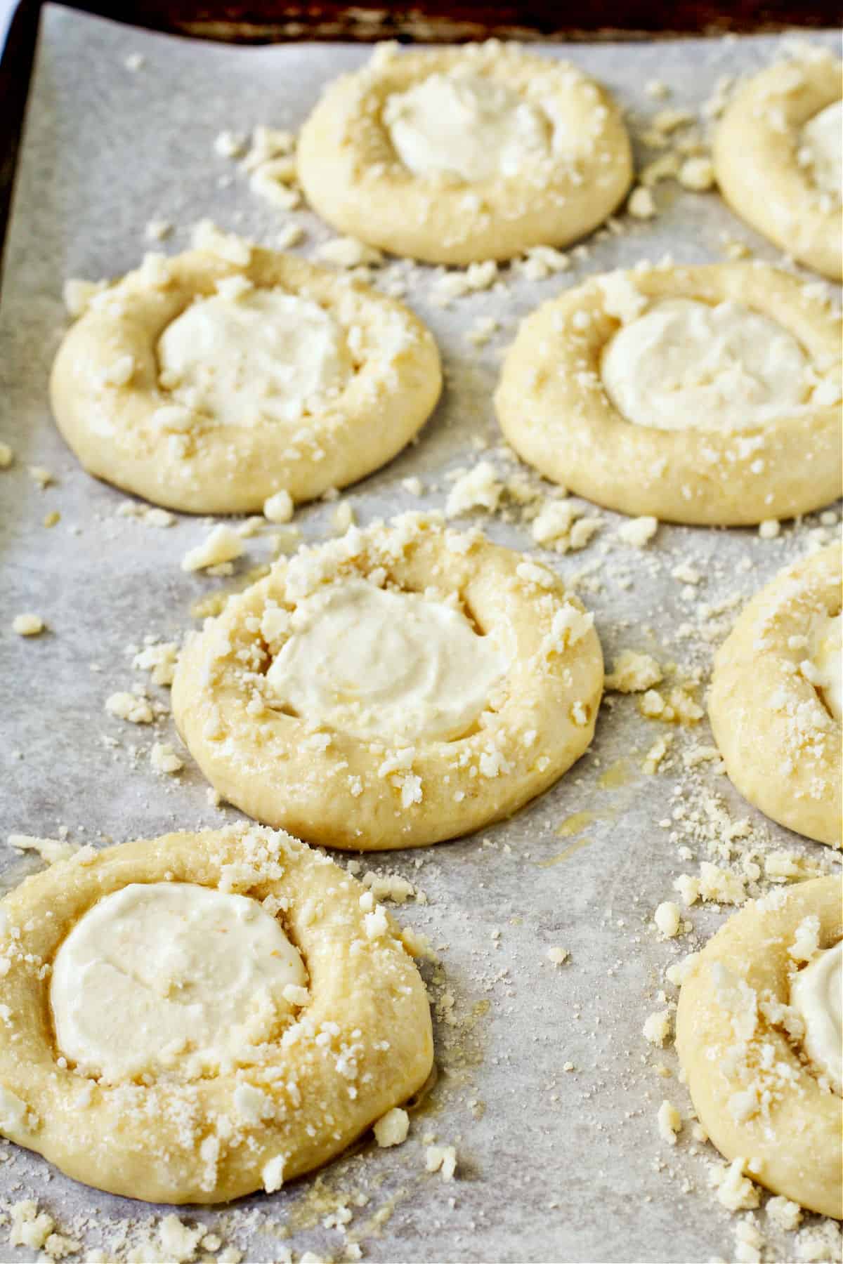 Czech Kolaches before baking.