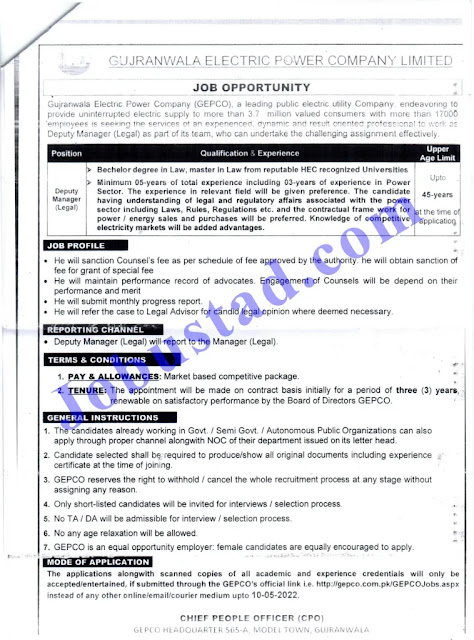 Latest WAPDA- Water and Power Development Authority-Jobs-April-2022-Application Form