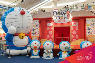 Paradigm Mall Petaling Jaya Chinese New Year 2019 Decoration with Doraemon Blooming Prosperity Theme