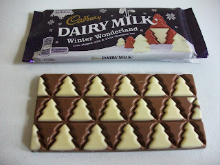 New limited edition milk and white chocolate Dairy Milk bar for Christmas with tree shaped chunks